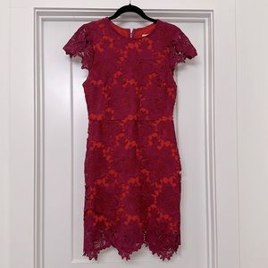 Red & Purple Lace Dress